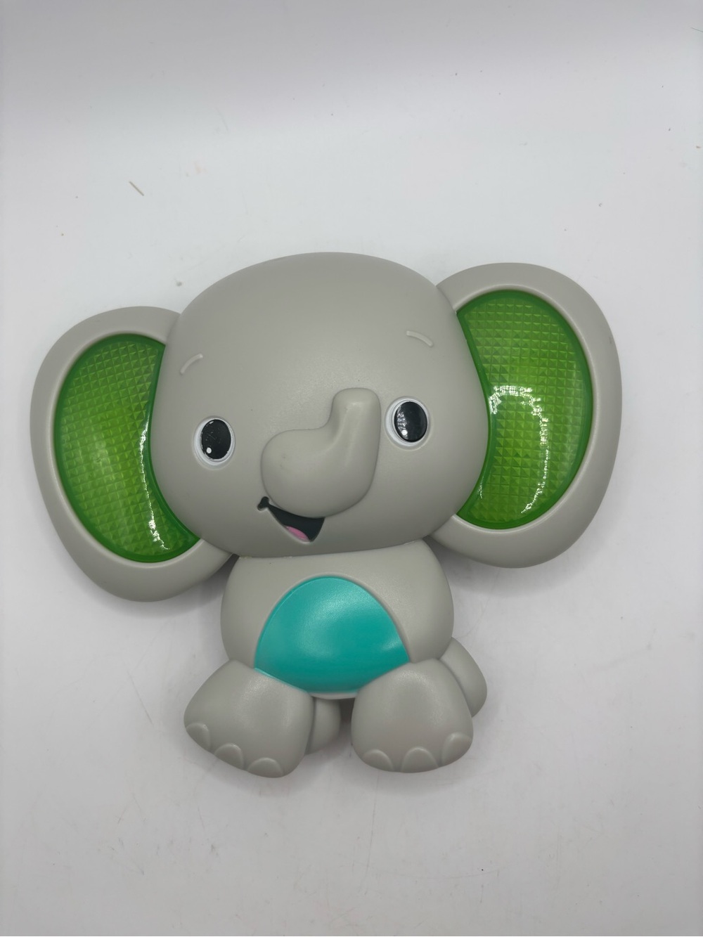 VTG Kids II Inc Light Up Musical Sounds Elephant Toy Music Box Tested Green